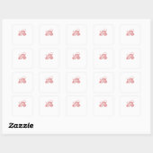 Tot de dood ons scheidt (Rood transparant) Vierkante Sticker (Vel)