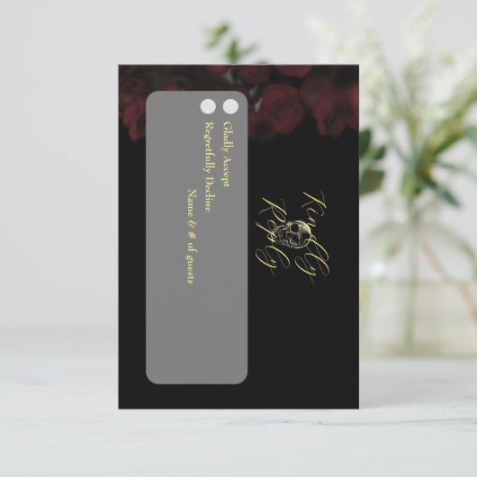 Tot de dood ons scheidt RSVP Kaarten (Staand voorkant)