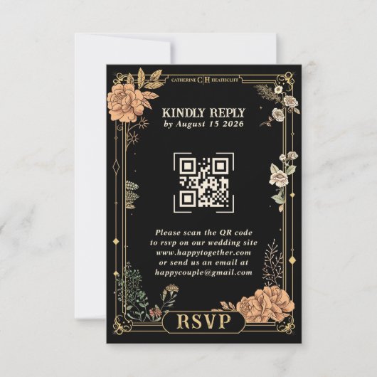 Tot de Dood Ons Scheidt RSVP Kaartje (Voorkant)