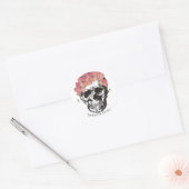 Tot de dood ons scheidt Schedel Bruiloften Ronde Sticker (Envelop)