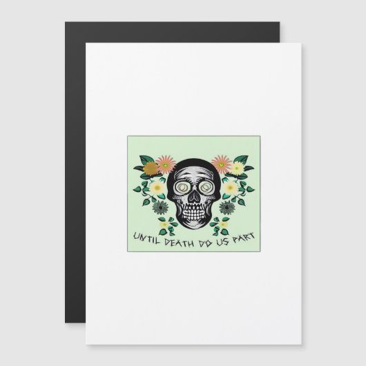 Tot de dood ons scheidt, Schedel Met Bloemen Klass (Voorkant / Achterkant)