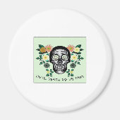 Tot de dood ons scheidt, schedel met klassieke blo magneet (Voorkant)