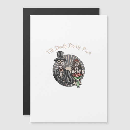 Tot de dood ons scheidt - Schedel pasgetrouwd echt (Voorkant / Achterkant)