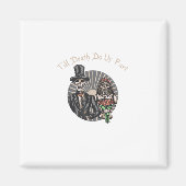 Tot de dood ons scheidt - Schedel pasgetrouwd echt Magneet (Voorkant)