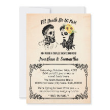 Tot de dood ons scheidt schedels koppels bruiloft