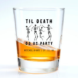 Tot de Dood Ons Scheidt Skelet Bachelorette Feest Shot Glas