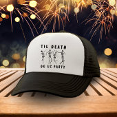 Tot de Dood Ons Scheidt Skelet Bachelorette Feest Trucker Pet