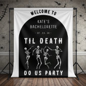 Tot de dood ons scheidt Skelet Bachelorette-feest Wandkleed
