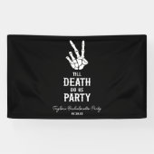 Tot de dood ons scheidt Skelet Bachelorette-feestj Spandoek (Horizontaal)