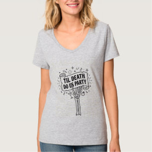 Tot de Dood Ons Scheidt Skelet Bachelorette Feestj T-shirt