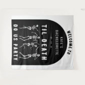 Tot de Dood Ons Scheidt Skelet Bachelorette Feestj Wandkleed (Voorkant (horizontaal))