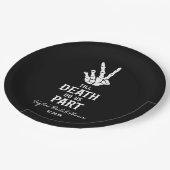 Tot de Dood Ons Scheidt Skelet Bruidsfeest Papieren Bordje (Gekanteld)