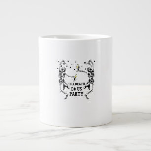 Tot de Dood Ons Scheidt Skelet Bruidsmeisje Thema Grote Koffiekop