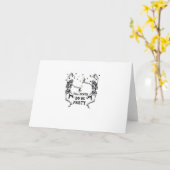 Tot de dood ons scheidt Skelet Bruidsmeisje Thema Kaart (Gele Bloem)