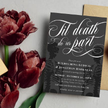 Tot de dood ons scheidt Skelet Elegante Goth-huwel
