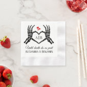 Tot de dood ons scheidt Skelet Handen Hart Teken # Servet (Insitu)