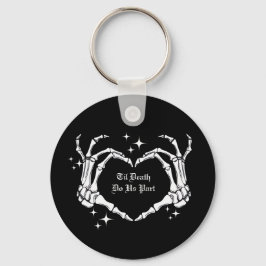 Tot de dood ons scheidt Skelet Hart Hand Trouw  Sleutelhanger