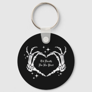 Tot de dood ons scheidt Skelet Hart Hand Trouw Sleutelhanger