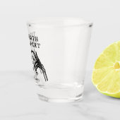 Tot de dood ons scheidt Skelet Hart Hand Trouwjurk Shot Glas (Rechts)