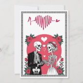 Tot de dood ons scheidt | Skeleton bruiloft Kaart (Achterkant)