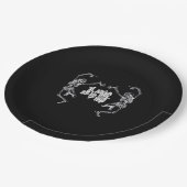 Tot de dood ons scheidt Skeletontwerp Papieren Bordje (Gekanteld)