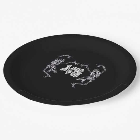 Tot de dood ons scheidt Skeletontwerp Papieren Bordje (Gekanteld)