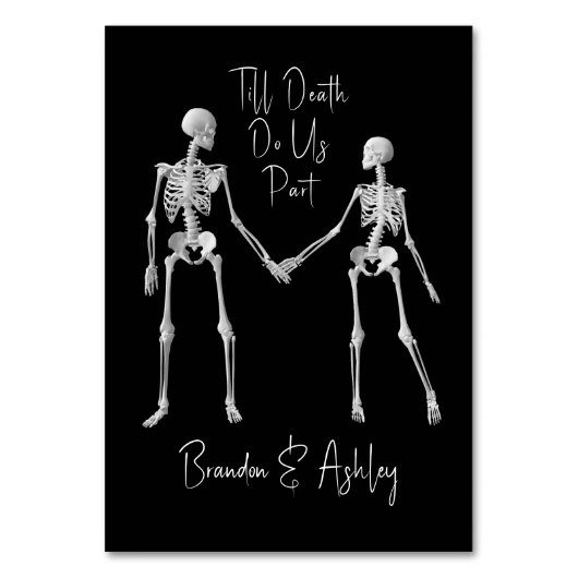 Tot de Dood Ons Scheidt Skeletron Trouw Zwart Kaart (Achterkant)