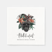 Tot de dood ons scheidt Skull Halloween Bruidsfees Servet (Voorkant)