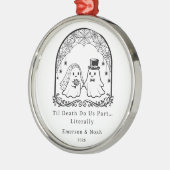 Tot de Dood Ons Scheidt Spook Bruiloft Ornament (Links)