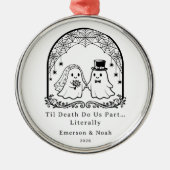 Tot de Dood Ons Scheidt Spook Bruiloft Ornament (Voorkant)