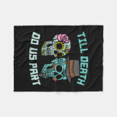 Tot de dood ons scheidt suiker schedels grappige h fleece deken (Voorkant (Horizontaal))