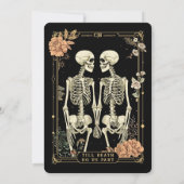 Tot de dood ons scheidt | Tarot bruiloft uitnodigi Kaart (Achterkant)