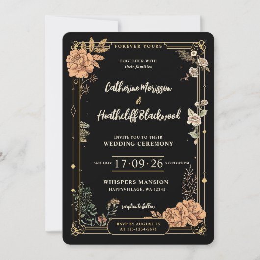 Tot de dood ons scheidt | Tarot bruiloft uitnodigi Kaart (Voorkant)