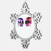 Tot de dood ons scheidt tin sneeuwvlok ornament (Rechts)