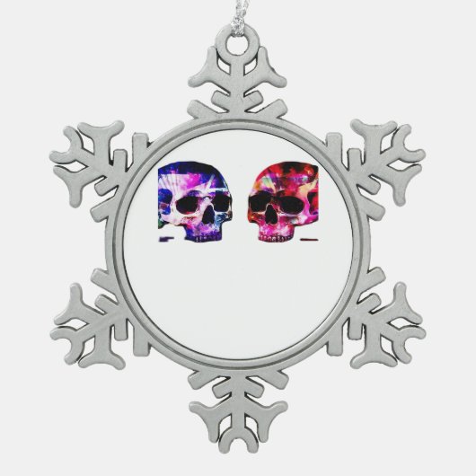 Tot de dood ons scheidt tin sneeuwvlok ornament (Voorkant)