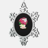 Tot de dood ons scheidt - tot het einde citaat tin sneeuwvlok ornament (Rechts)