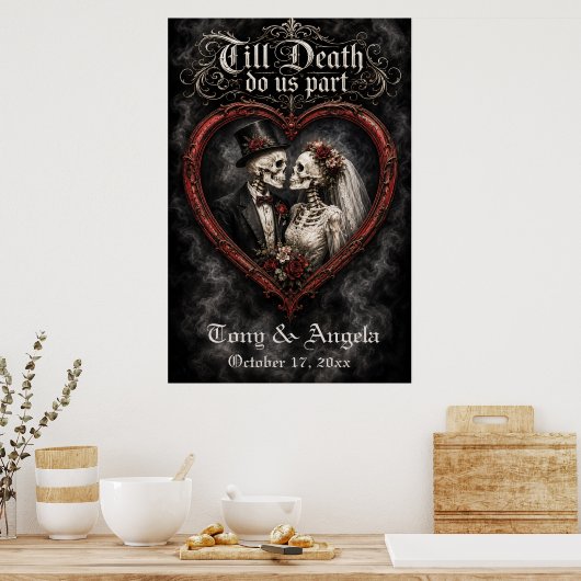 Tot de Dood Ons Scheidt Trouw Welkom Poster (Keuken)