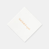 Tot de dood ons scheidt trouwbelofte perzik servet (Hoek)