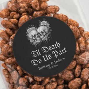 Tot de Dood Ons Scheidt Trouwdag Ronde Sticker