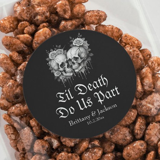 Tot de Dood Ons Scheidt Trouwdag Ronde Sticker