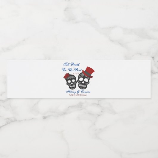 Tot de dood ons scheidt | Trouwen Waterfles Etiket (Enkel label)