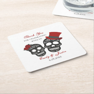 Tot de dood ons scheidt   Trouwgunst Papier Coaste Kartonnen Onderzetters