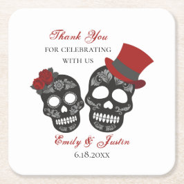 Tot de dood ons scheidt | Trouwgunst Papier Coaste Kartonnen Onderzetters