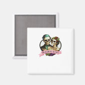 Tot de dood ons scheidt Valentijnskelet Klassiek Magneet (Voorkant / Achterkant)