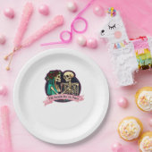 Tot de dood ons scheidt valentijnskunst – griezeli papieren bordje (Feest)