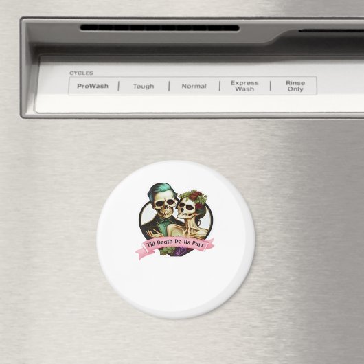 Tot de dood ons scheidt valentijnsskelet Klassiek  Magneet (Insitu (Vaatwasser))