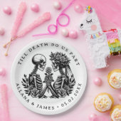 Tot de dood ons scheidt van Gothic Papieren Bordje (Feest)