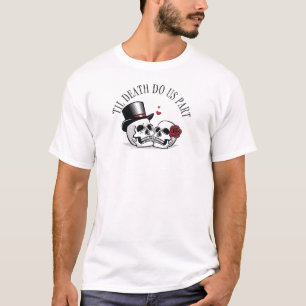 Tot de dood ons scheidt van witte Sticker T-shirt