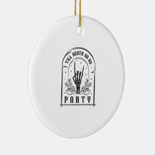 Tot de dood ons scheidt Verjaardagscadeaus Retro v Keramisch Ornament (Rechts)