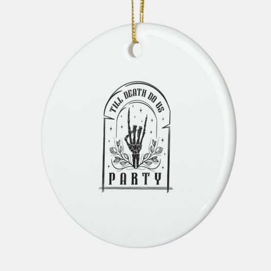 Tot de dood ons scheidt Verjaardagscadeaus Retro v Keramisch Ornament (Links)